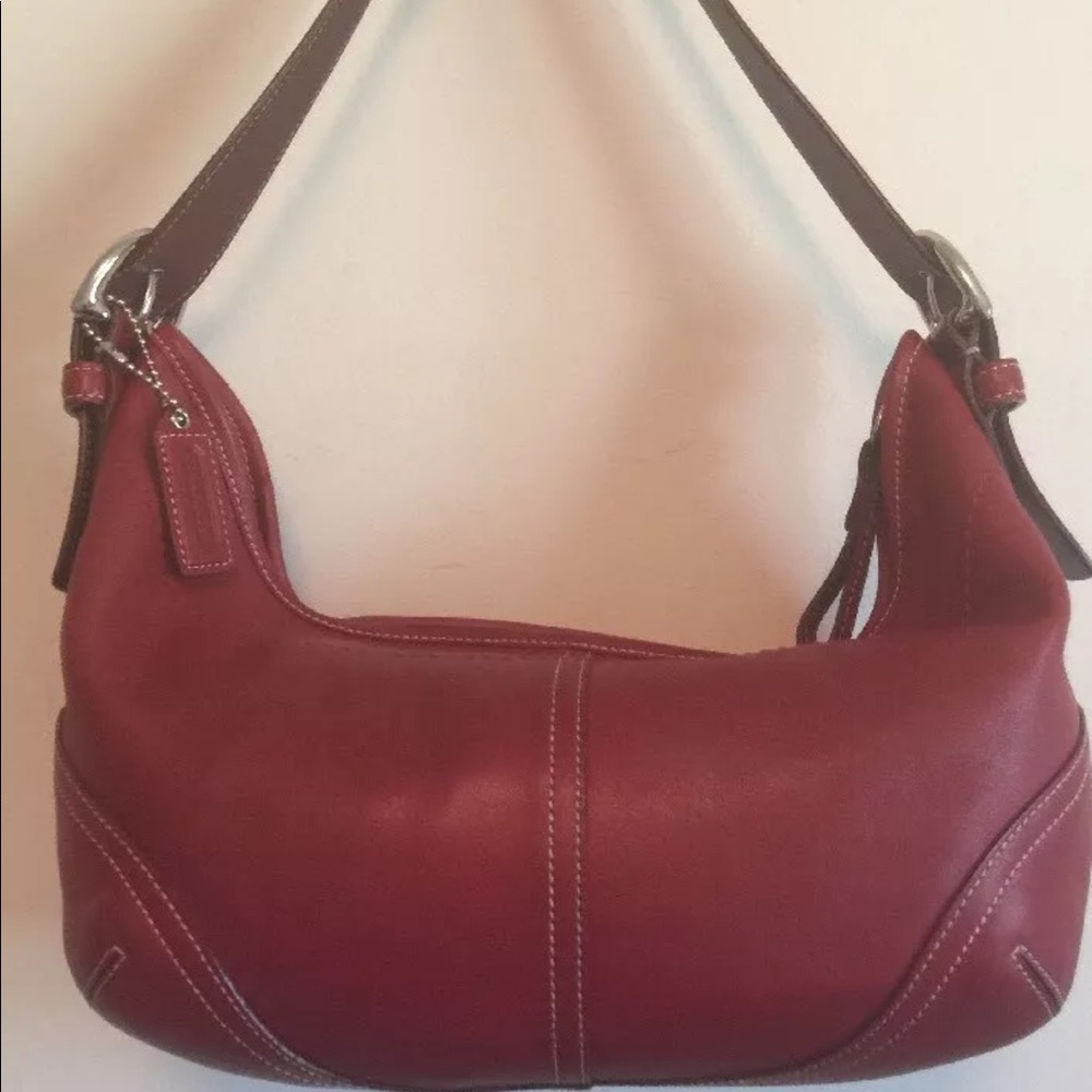 Coach Dark Red Leather Hobo/Shoulder bag